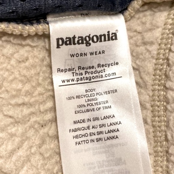 Patagonia Worn Wear Retro Pile Full Zip Fleece Sweater Jacket Women’s M - Picture 4 of 5